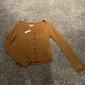 NWT madewell cropped long sleeve